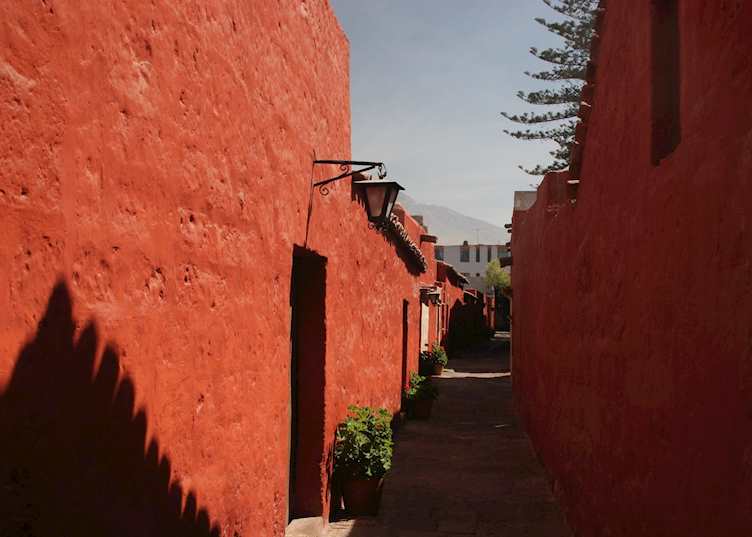 Ochre walls of the Santa Catalina Convent