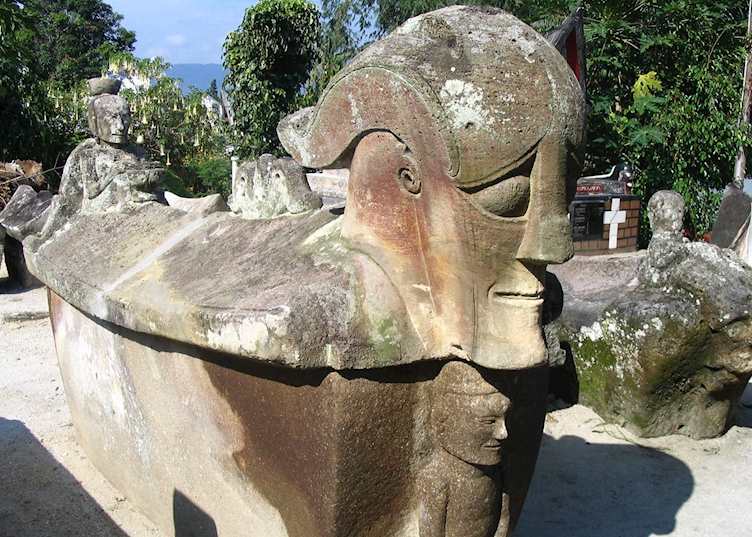 King Sidabutar's tomb, Samosir Island, Lake Toba, Indonesia