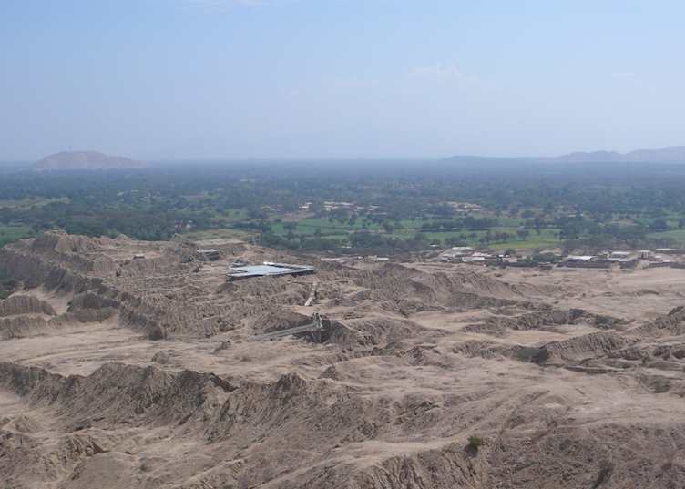 Looking over the Tucume ruins and Chiclayo countryside