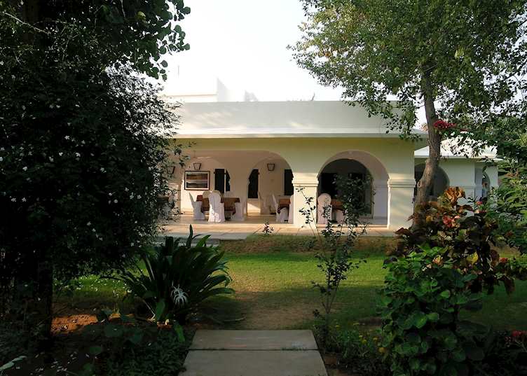 Lounge cum outdoor dinning at Khem Vilas