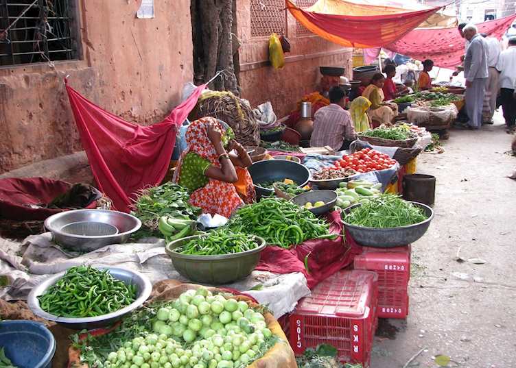 The vegetable market at Jaipur