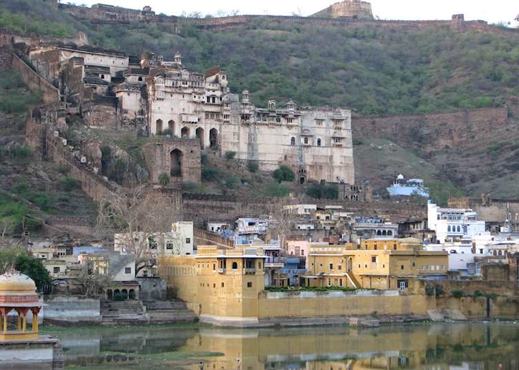 View of the Bundi Palace from Nawal Sagar lake