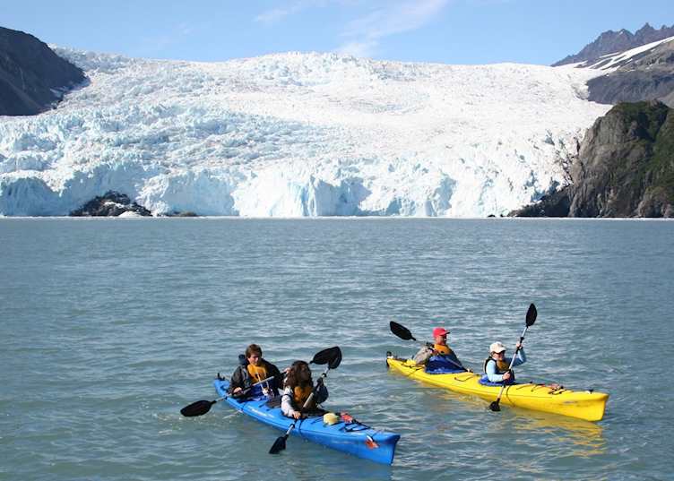 Kayaking at Kenai Fjords Glacier Lodge