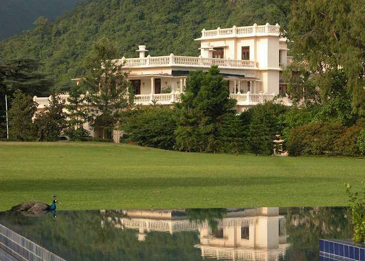 Beautiful gardens at Ananda, Rishikesh