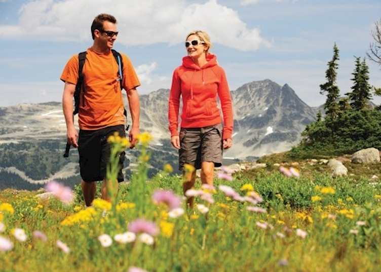 Walking in the mountains near Whistler
