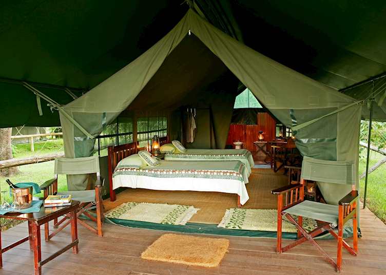A tent at Little Governors' Camp, Masai Mara