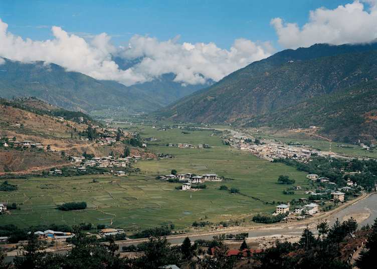 View of Paro Valley from Uma Paro