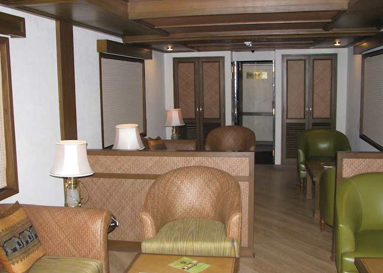 A lounge on the Maharaja's Express
