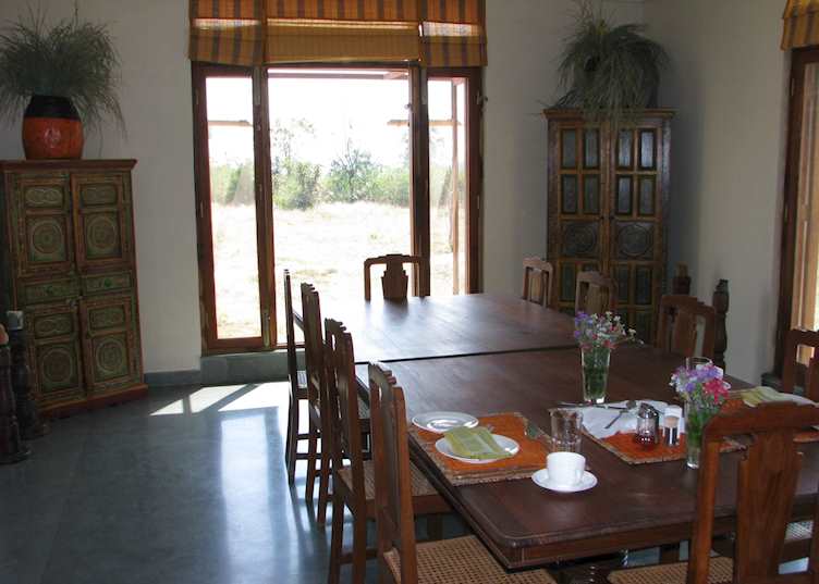 The dinning area at Forsyth Lodge, Satpura National Park