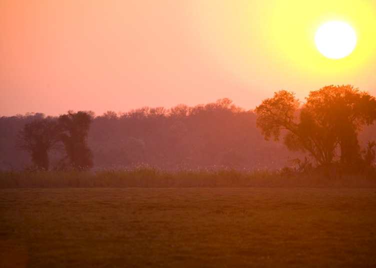 Sunset at Popa Falls