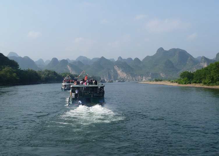 Shared boat journey along the Li River, Guilin
