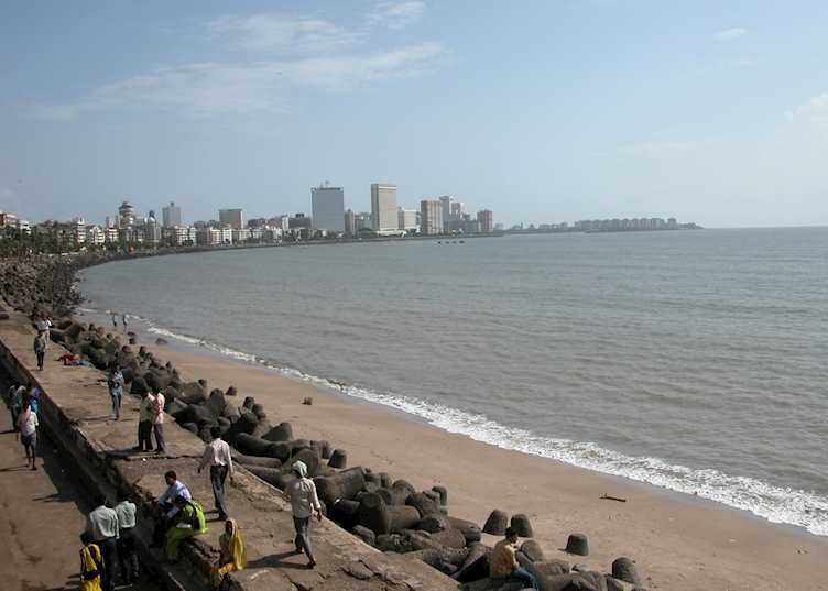 The Marine Drive also known as the Queens Necklace, Mumbai