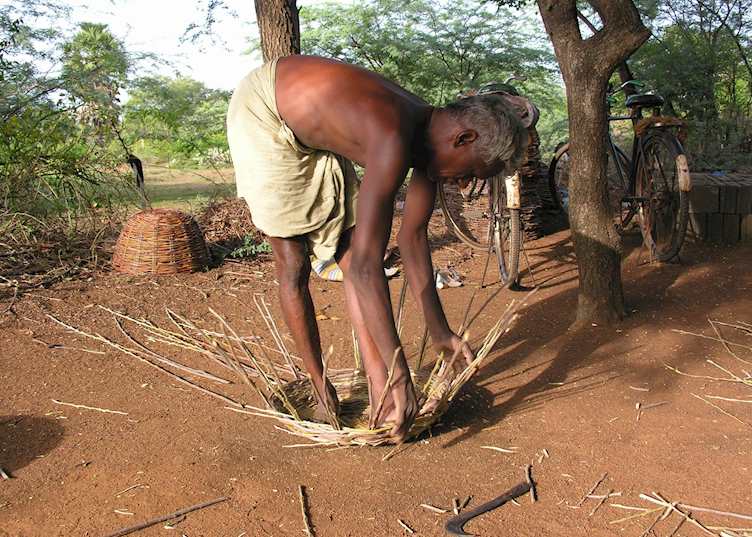 Traditional basket making, Chettinad, India