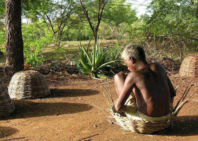 Traditional basket making, Chettinad, India