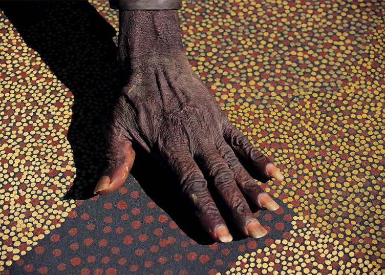 Dot Painting in the Red Centre