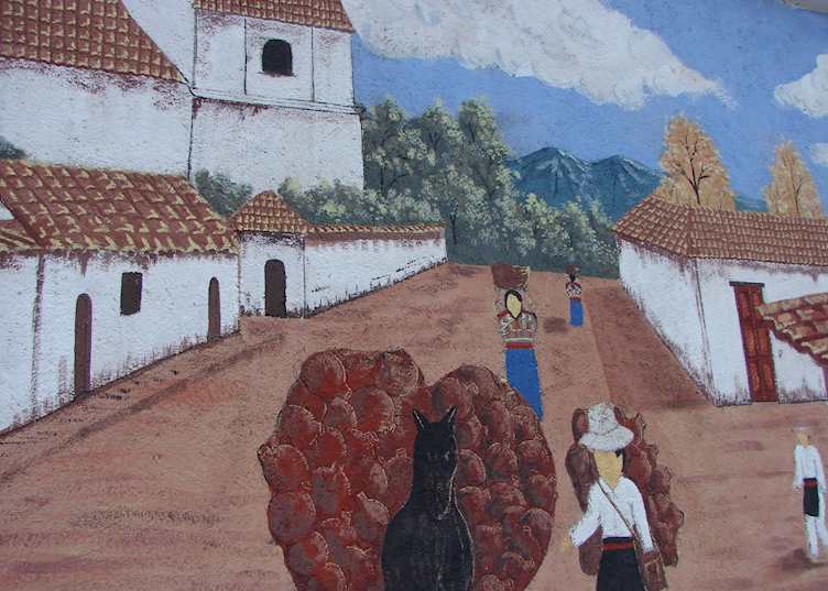 Murals, Comalapa Market, Guatemala