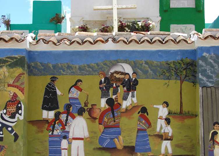 Murals, Comalapa Market, Guatemala