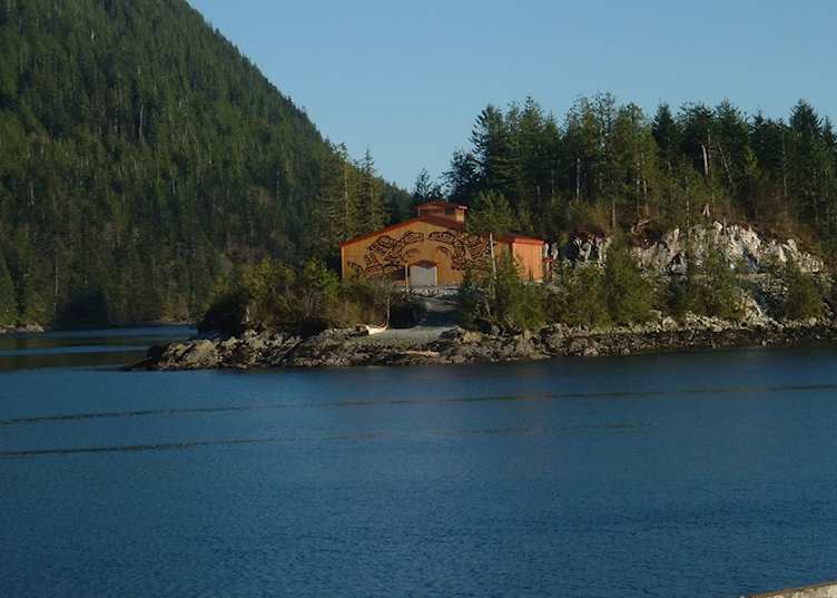 First Nations Big House near Spirit Bear Lodge