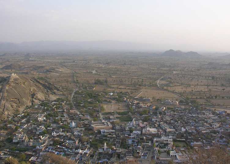 Views from fort above Narlai, India