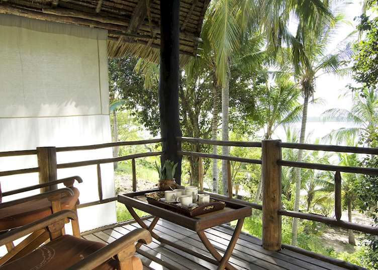 Bungalow veranda, Pole Pole Lodge, Mafia Archipelago