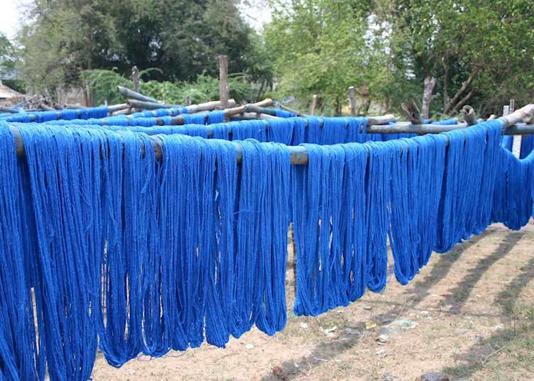 Silk swathes at Kanchipuram
