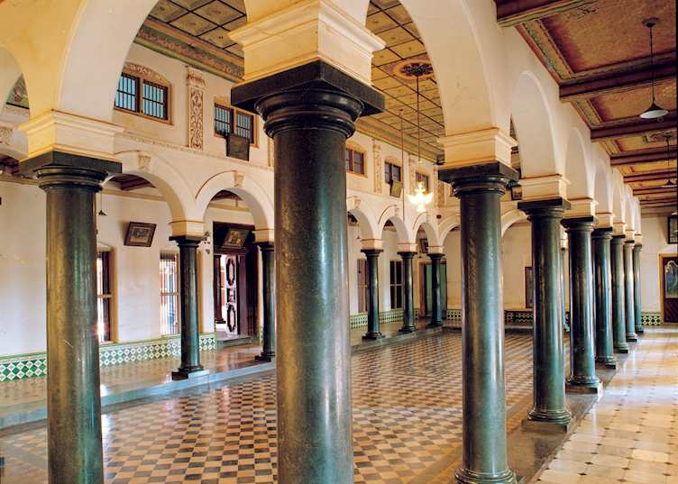 Chettinad Palace courtyard