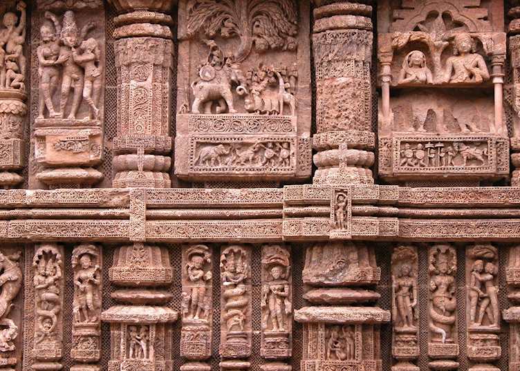 Temple details at Konark, near Puri