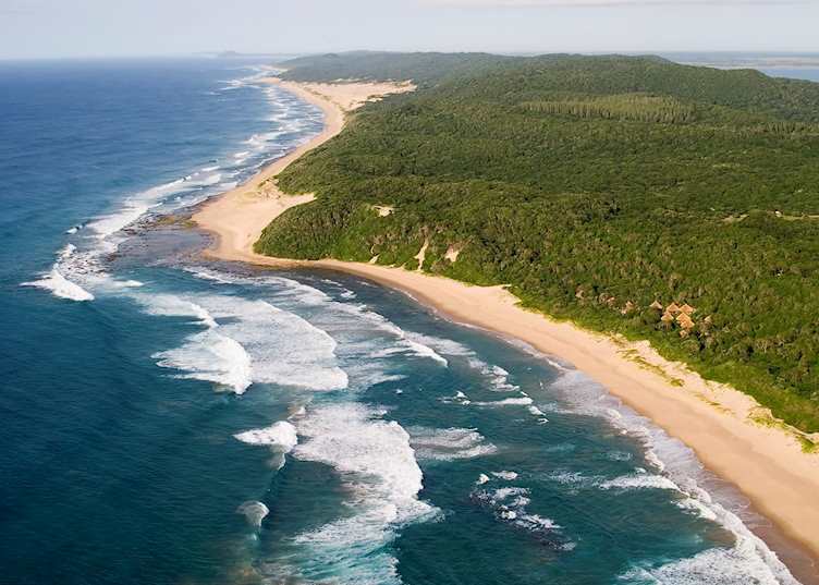 Aerial view of Thonga Beach Lodge