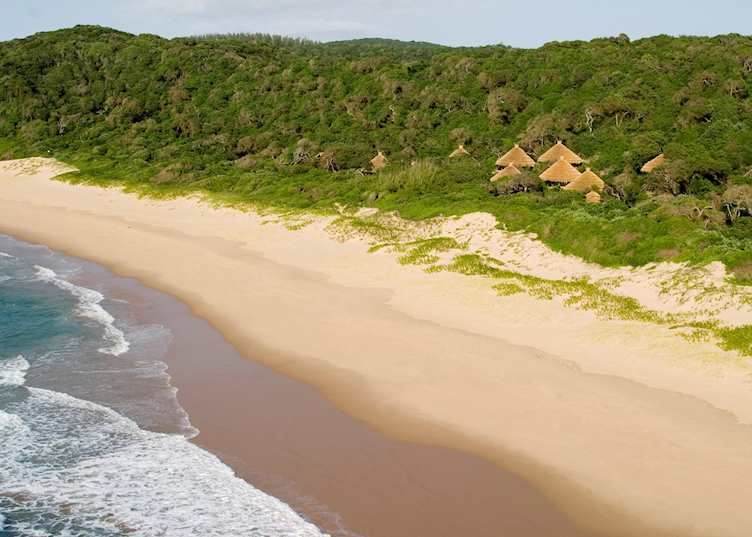 Aerial view of Thonga Beach Lodge