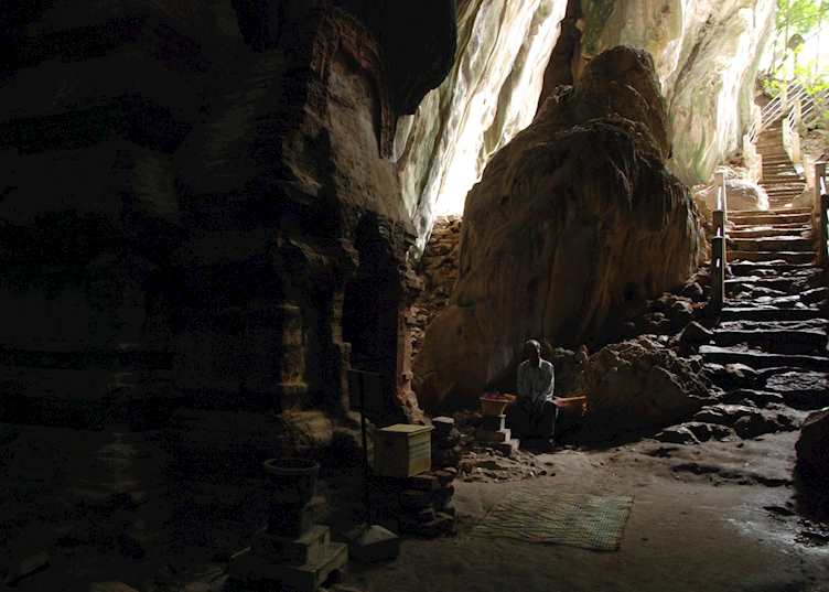 The cave temple Phnom Chhnork, Kep