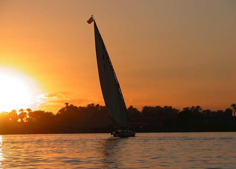 Felucca at sunset, Aswan