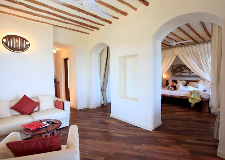 Suite interior, Essque Zalu, Zanzibar Island