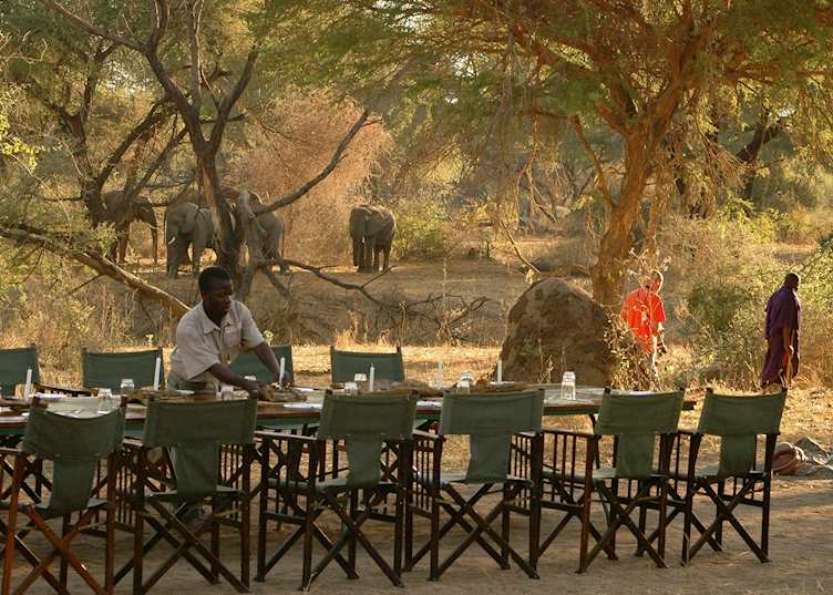 Lunch at Mdonya Old River Camp, Ruaha National Park