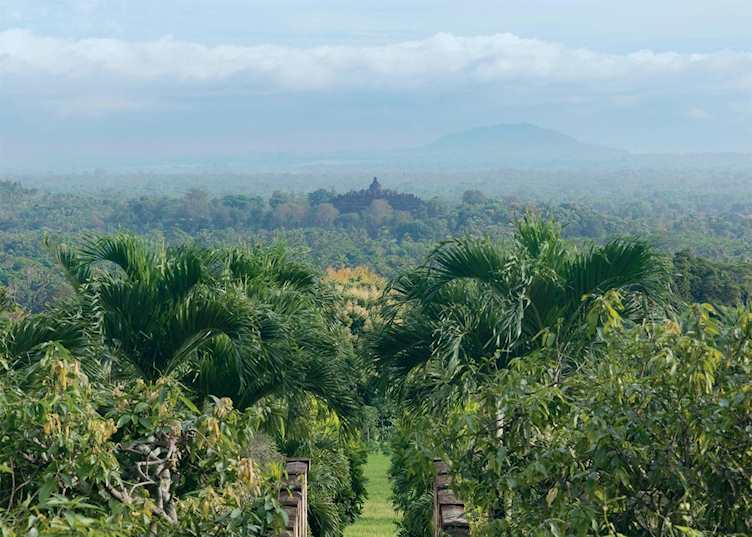 View of Borobudur from Amanjiwo, Yogyakarta