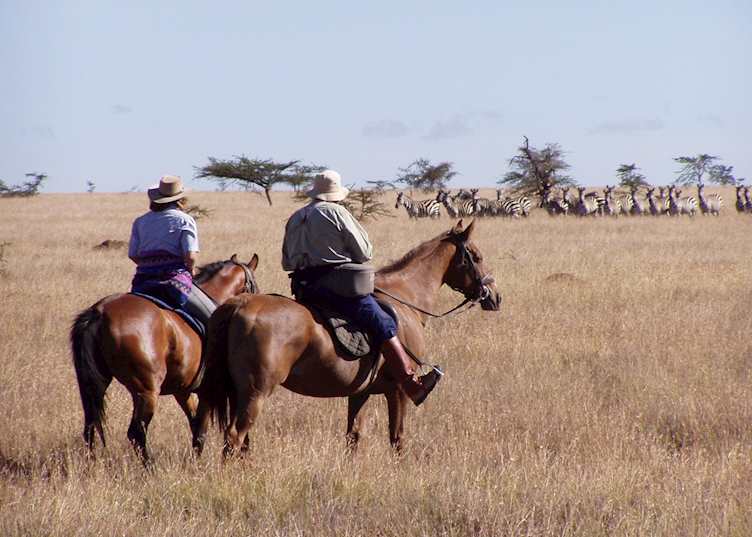 Horse riding on Sosian Ranch, Kenya