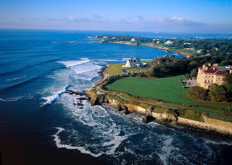 The coastline at Newport, Rhode Island