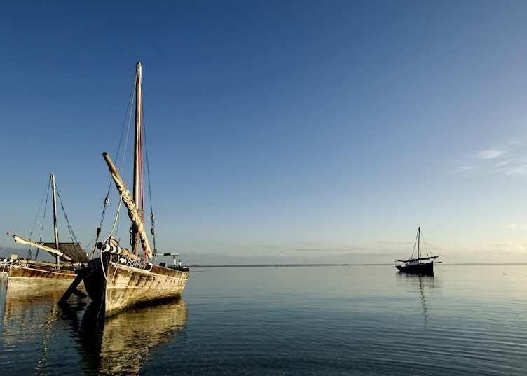Dhows off Pole Pole, Mafia Archipelago