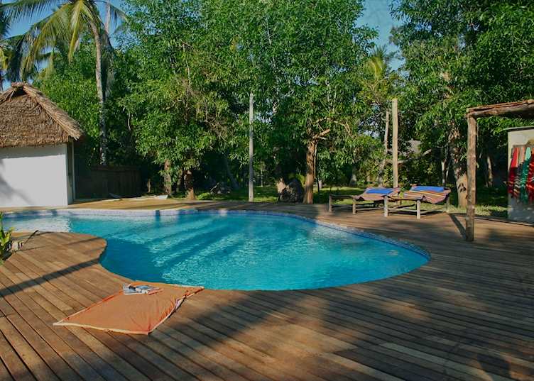 Swimming pool at Pole Pole Bungalows, Mafia Archipelago