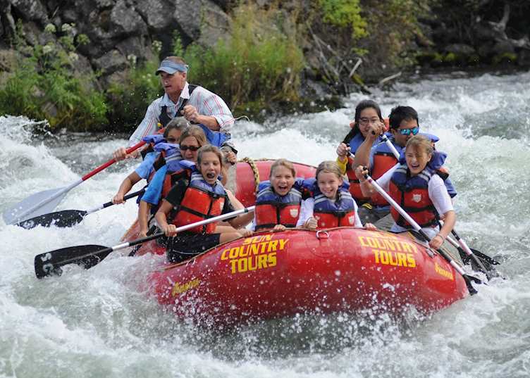 Rafting on the Deschutes River near Bend