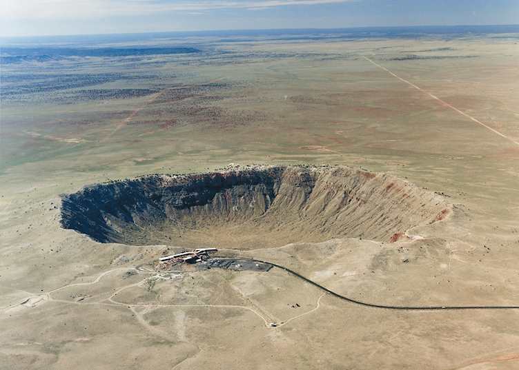 A meteor crater near Flagstaff