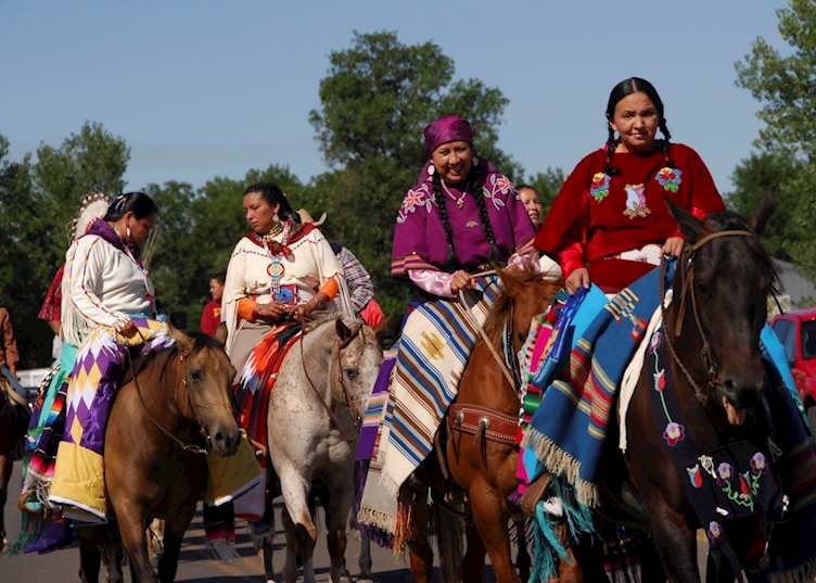 Arriving at Crow Fair, Crow Indian Reservation near Billings