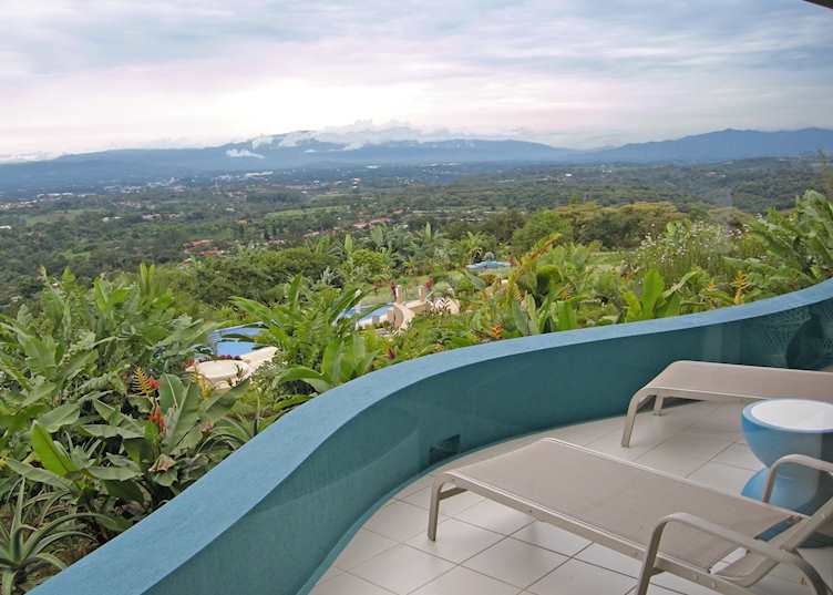 View over the grounds and Central Valley, Xandari Resort & Spa