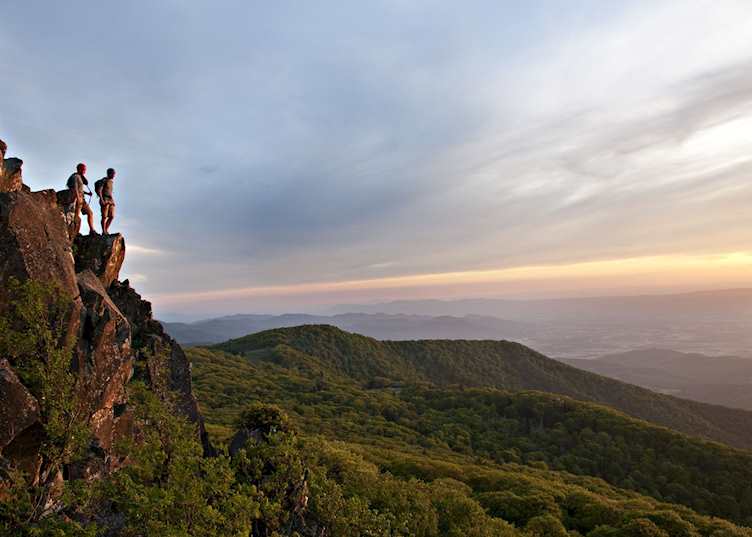 Admiring the view in Shenandoah National Park