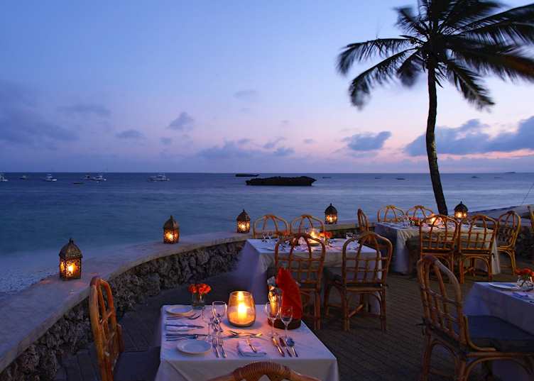 Alfresco dinner at Hemingways Hotel, Watamu