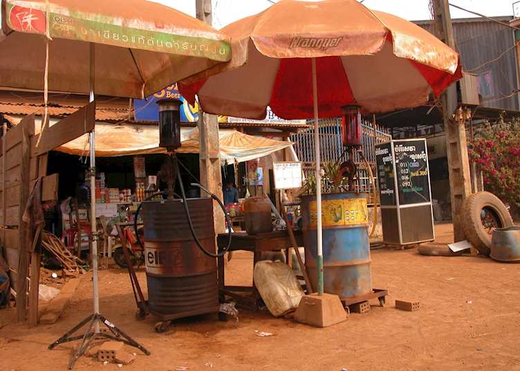 Petrol station in Ratanakiri, Cambodia