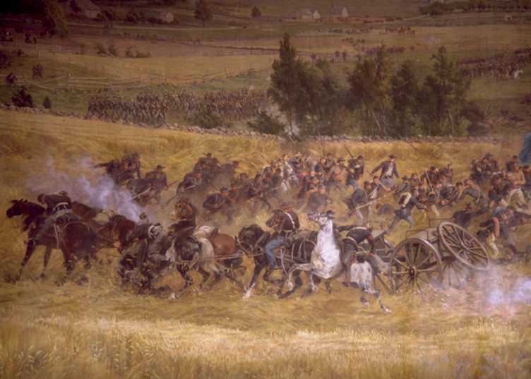 Painting of the Battle of Gettysburg