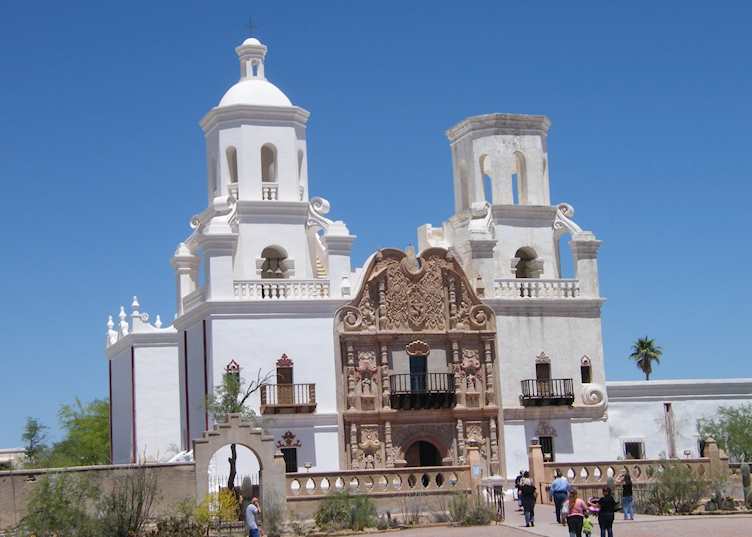 The Mission Church of San Xavier del Bac near Tucson
