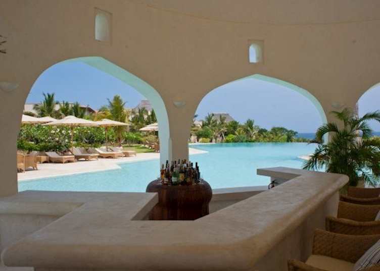 Pool bar at Swahili Beach Hotel, Diani Beach