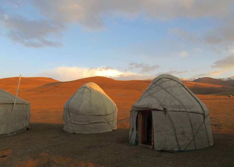 Traditional Yurt on the South Shore, Song-Kul Lake
