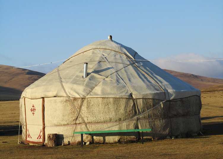 Traditional Yurt on the South Shore, Song-Kul Lake